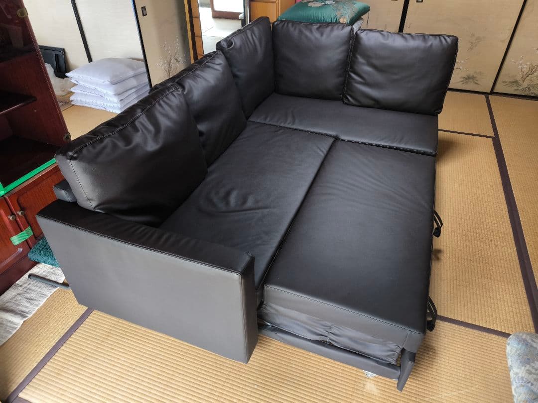 引取限定 Nシールド NOARK2（ノアーク2） コーナー＋2人掛け 収納付 傷・汚れに強い コーナーソファベッド 収納付き 合皮タイプ (ノアーク2