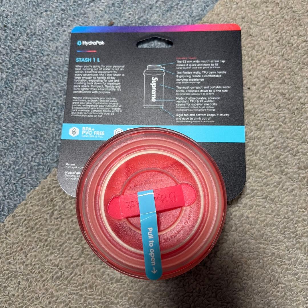 弁当箱・水筒 supreme HydraPak Stash 1.0L Bottle Red