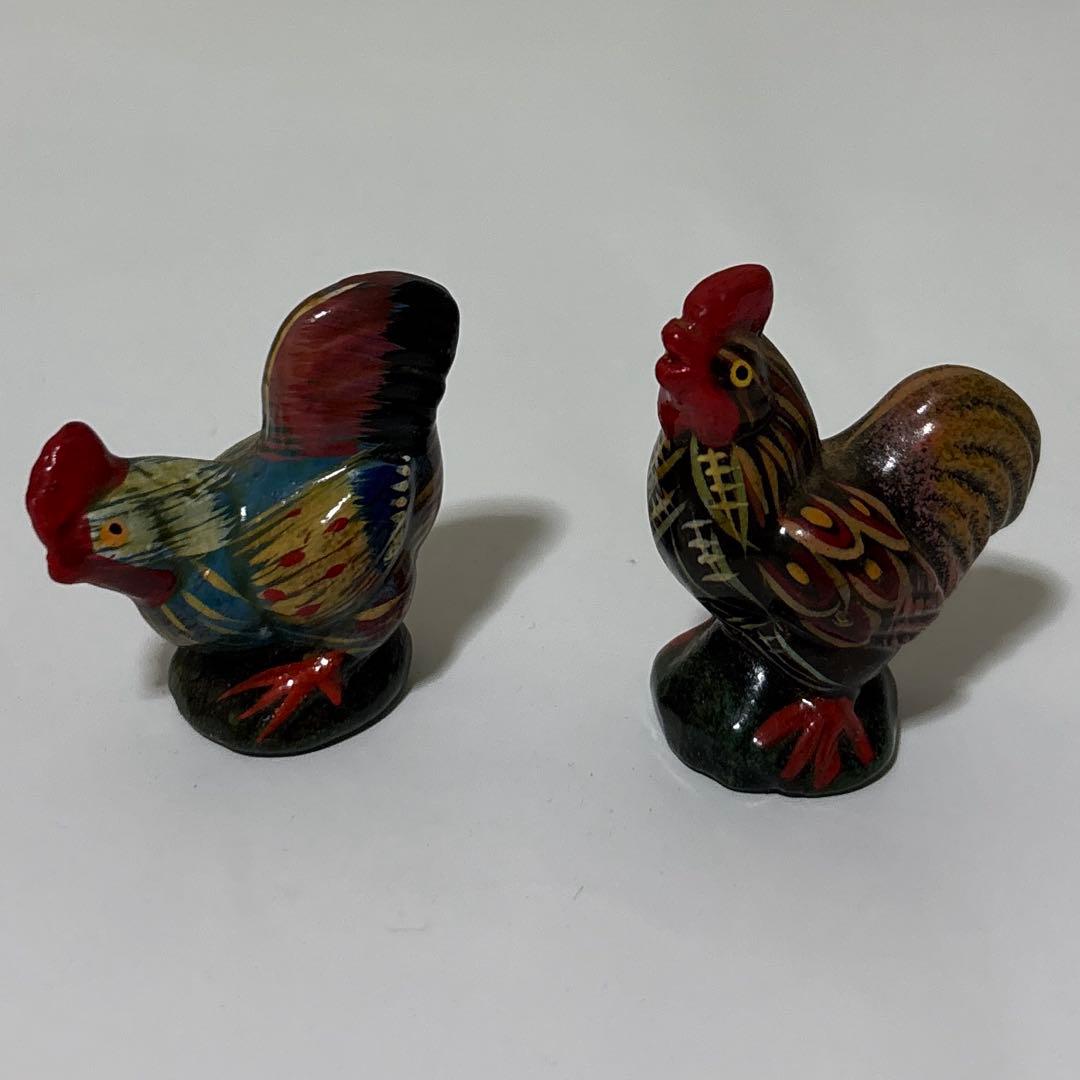 多色 ニワトリの置物 2個セット - メルカリ
