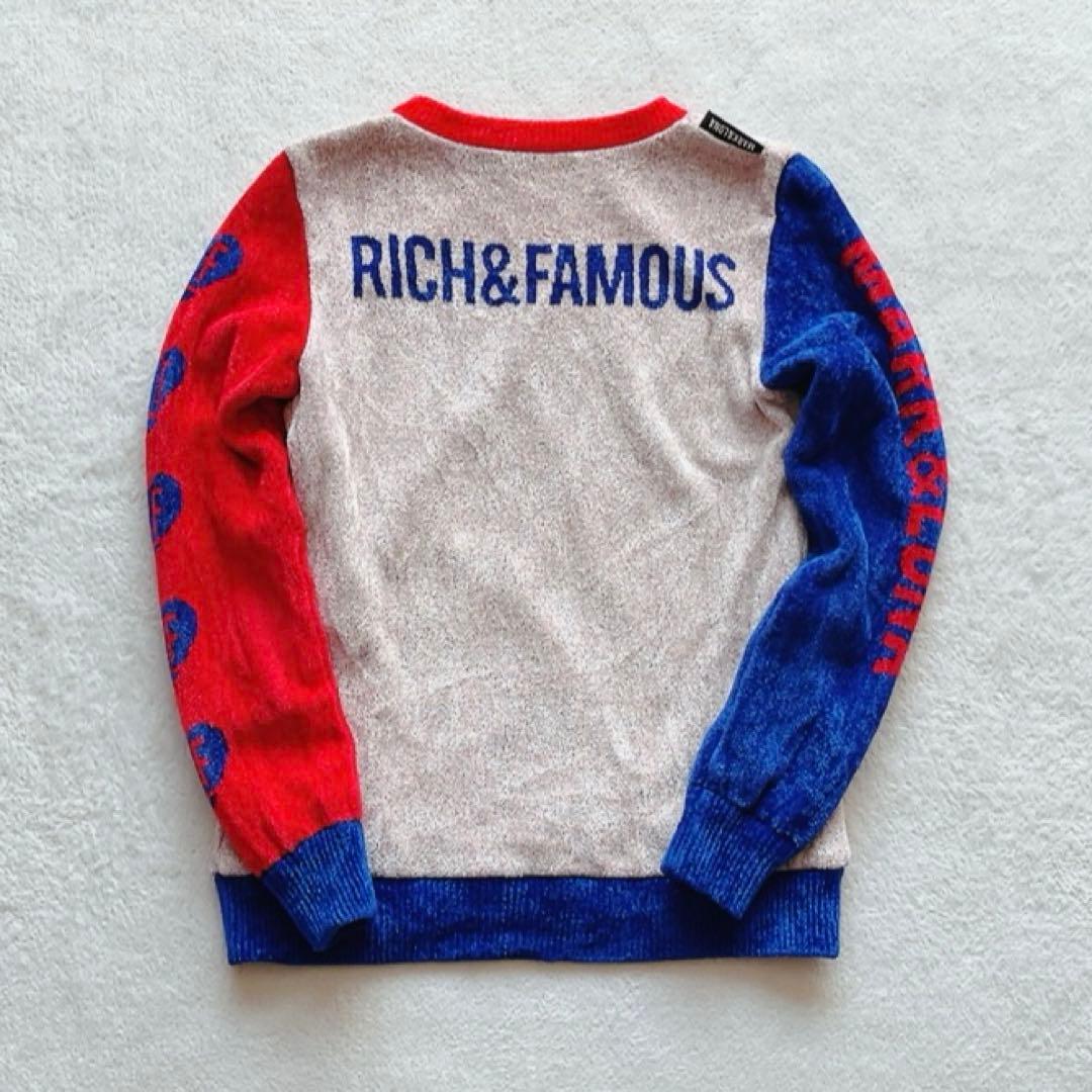 極美品 マークアンドロナ 近年 防風 裏地付 セーター スニード 配色