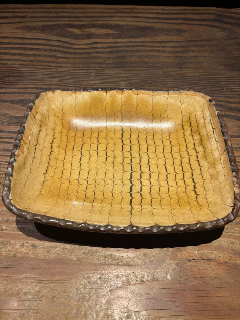 山田洋次　スリップウェア　スクエア　美品2 山田洋次 スリップウェア 長角鉢(中)2 | すべての商品 | ANTIKAと