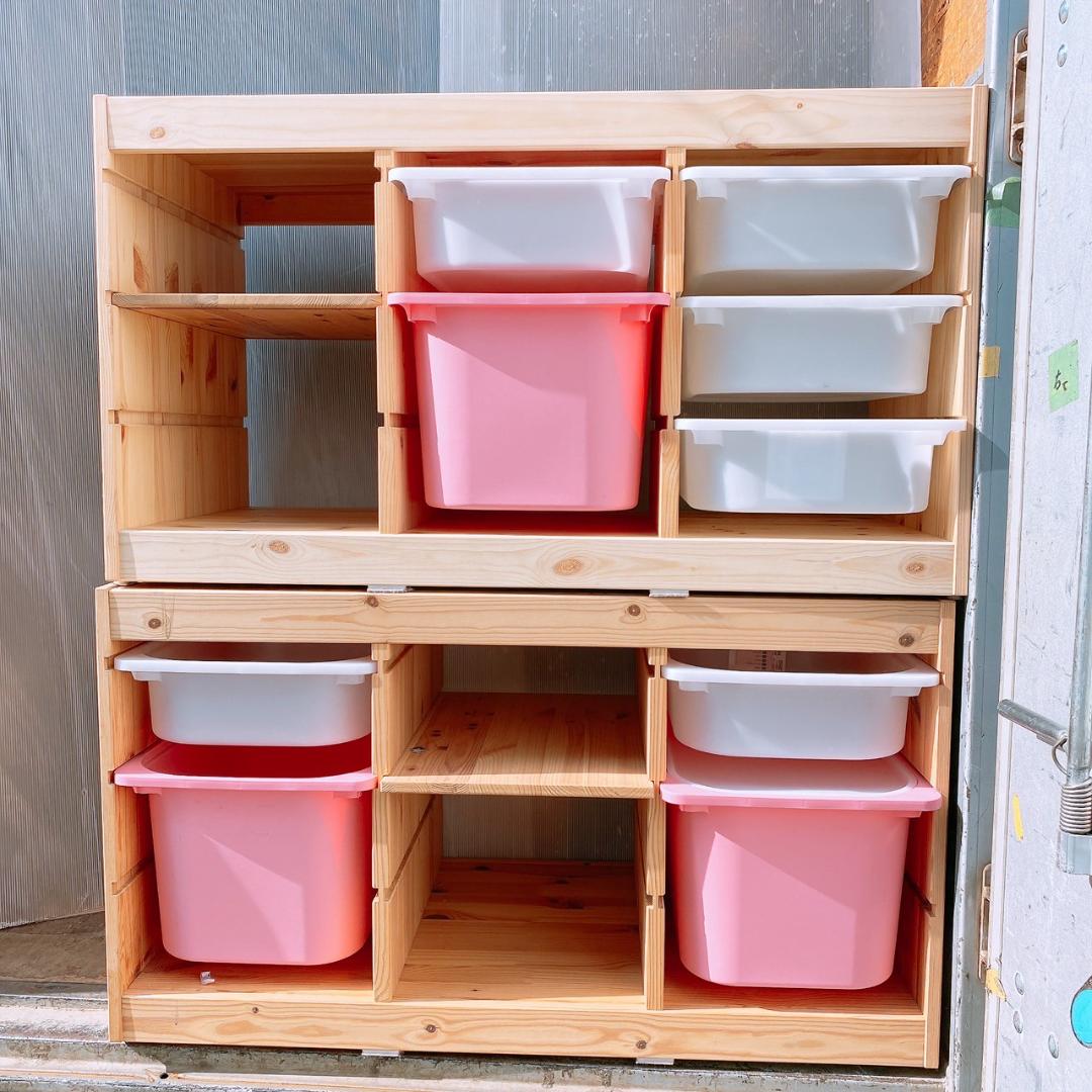 直接引取☆イケア TROFASTトロファスト 2台 おもちゃ収納 IKEA - メルカリ