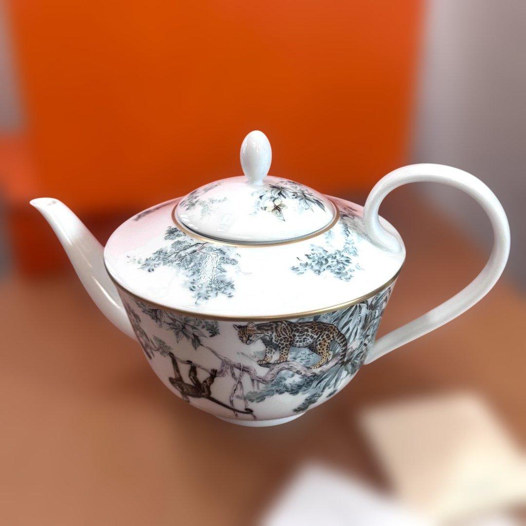 HERMES ポーセリン ティーポット 赤道直下のスケッチ