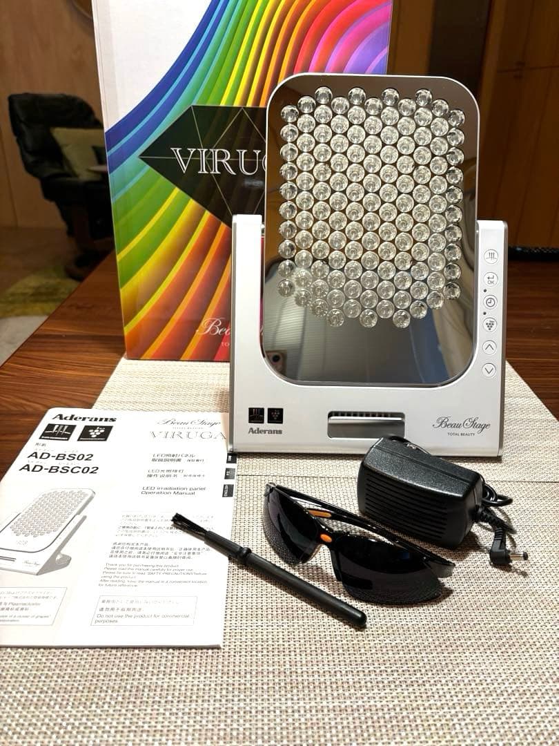 お値下げ❗️美品　アデランスビルガVIRUGA プラズマクラスター付き 光美顔器 皮膚科から＞薄毛・脱毛・にきびの炎症に・・・『BeauStage VIRUGA