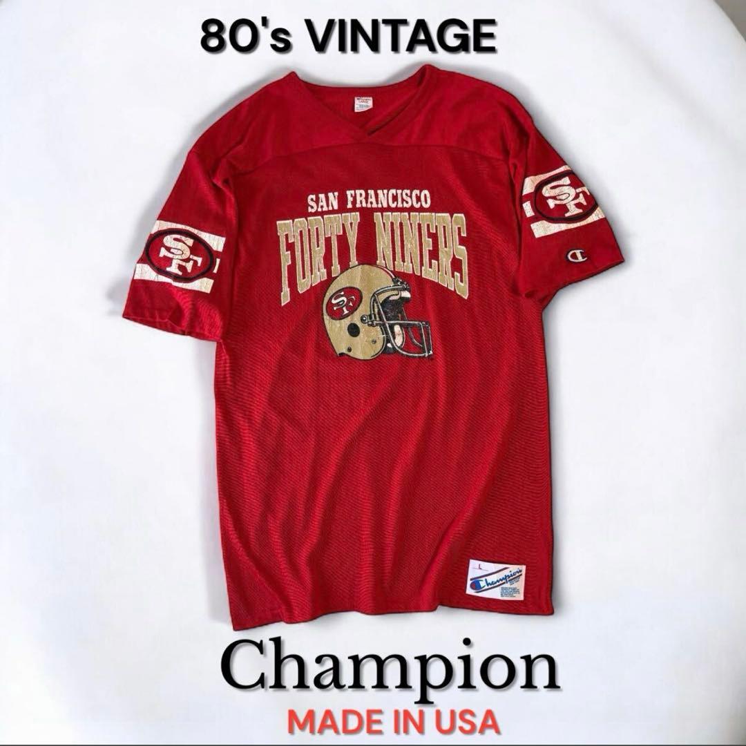 80's USA製ビンテージチャンピオントリコタグ49ers Tシャツ古着NFL