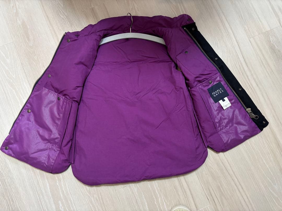 パーリーゲーツレディースダウンベスト 黒 紫 1 - メルカリ