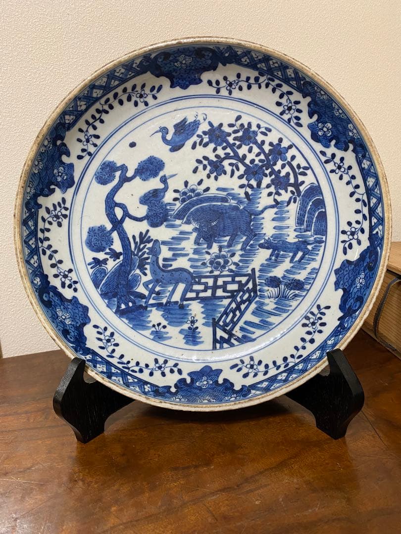 明末清初 大皿 唐物 花鳥 珍品 順治年製 明末清初 大皿 唐物 花鳥 珍品 順治年製 - メルカリ