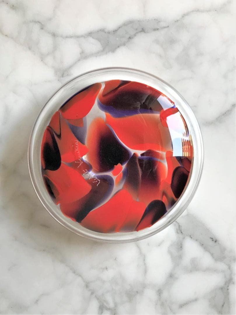 新品未使用！VeArt MURANO ヴィンテージ ベネチアンガラス 小物入 赤