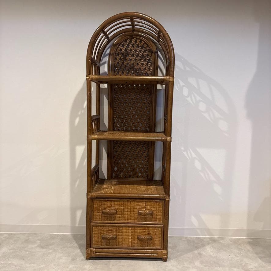 ラタン製アーチ型シェルフ アーチ型が可愛い！ラタンのオープンシェルフ – バナルオンライン