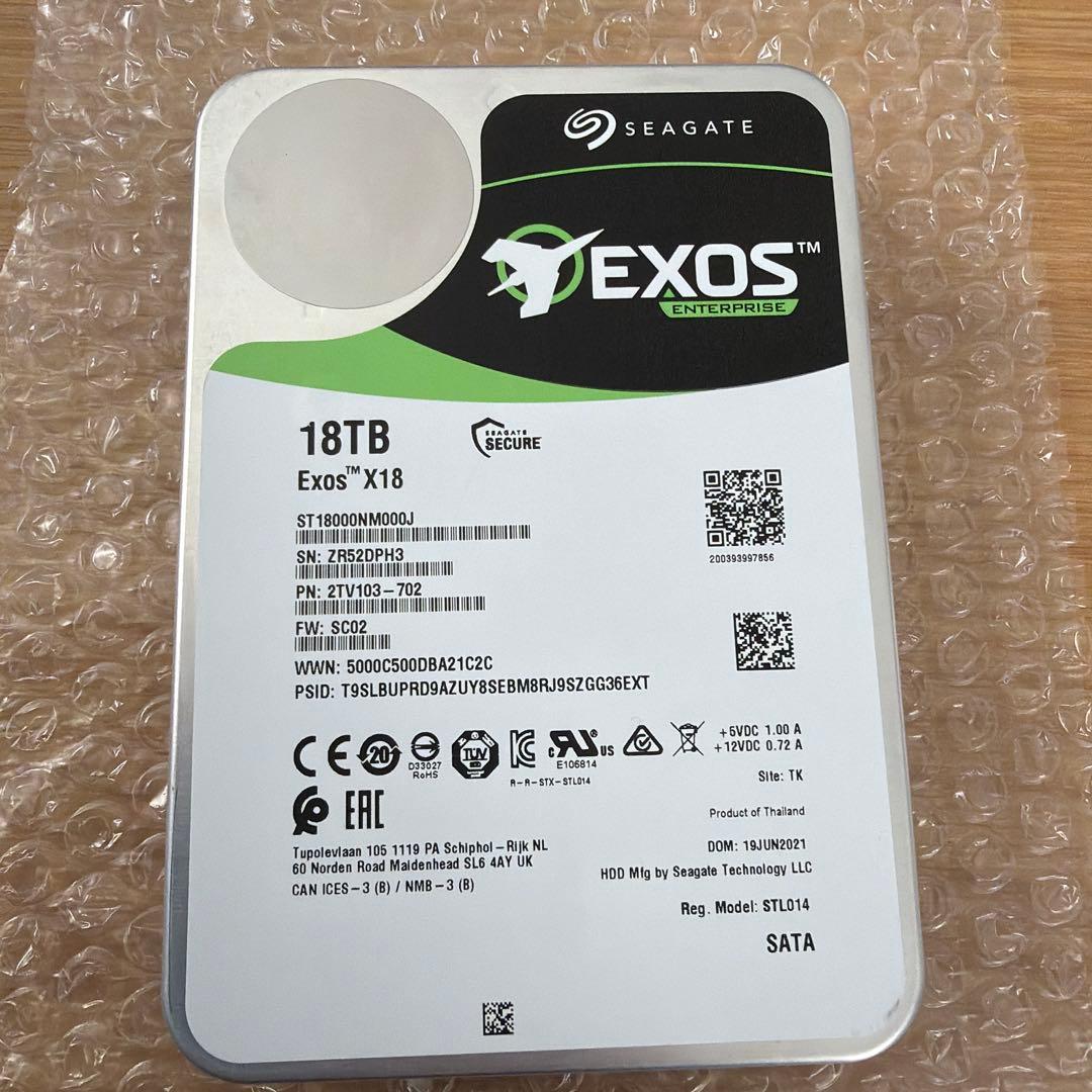 外付けハードディスク・ドライブ Seagate Exos X18 18TB HDD Amazon | Seagate (シーゲイト) 18TB HDD Exos X18 7,200RPM SATA 6Gb