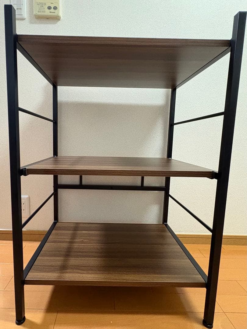 新品未使用組立済⭐︎山善　ロータイプレンジラック　レンジ台 山善（YAMAZEN） レンジ上ラック 幅44-71 奥行35.5 高さ51cm 幅伸縮