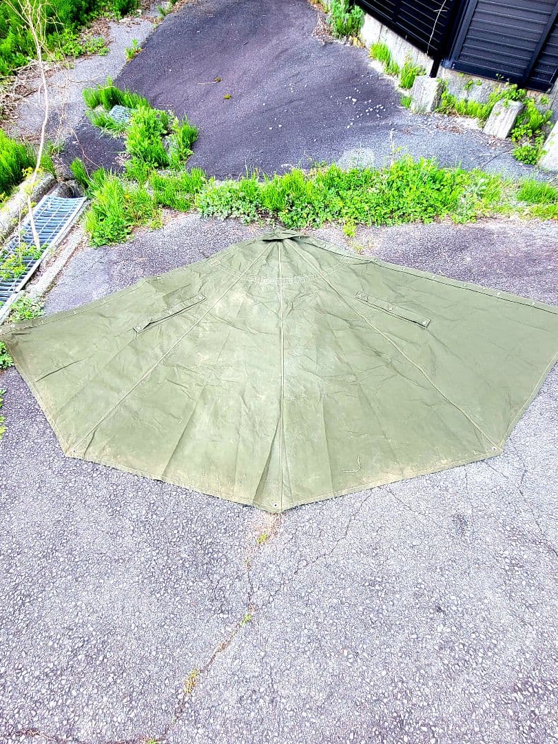 ポーランド軍幕×2枚.サイズ2.ハトメ2個 (1977年 & 78年)