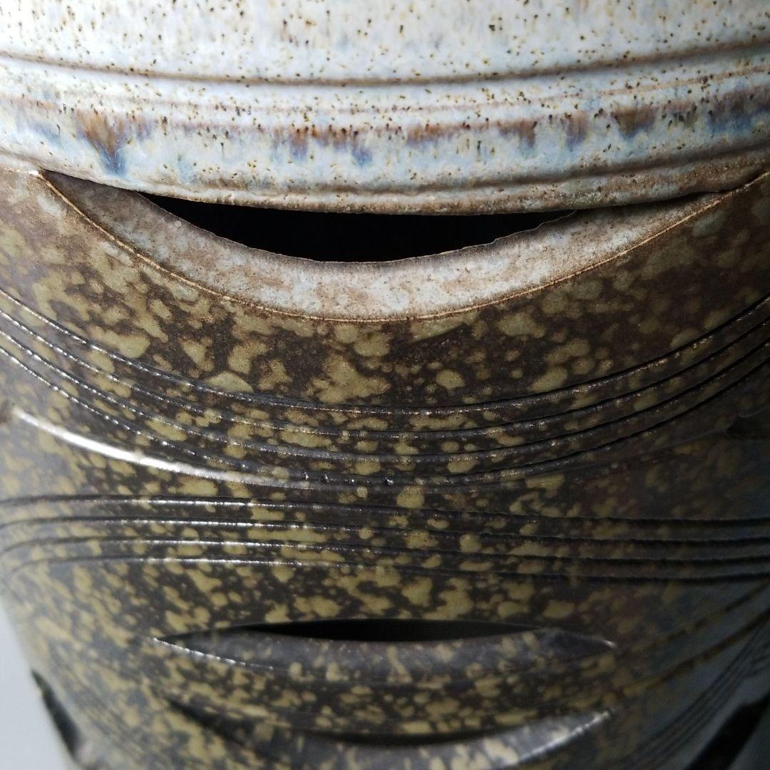 信楽焼傘立て グレー胴透かし 高さ44cm - メルカリ