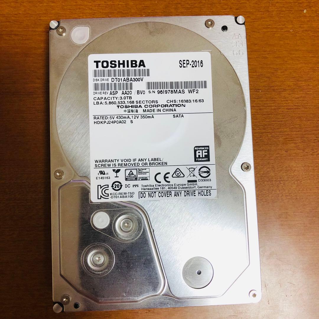 東芝 DT01ABA300V 3TB 3.5インチHDD(AVコマンド対応) - メルカリ