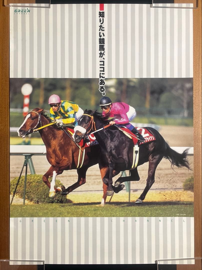 希少品】ナリタブライアン マヤノトップガン B2ポスター 競馬 JRA