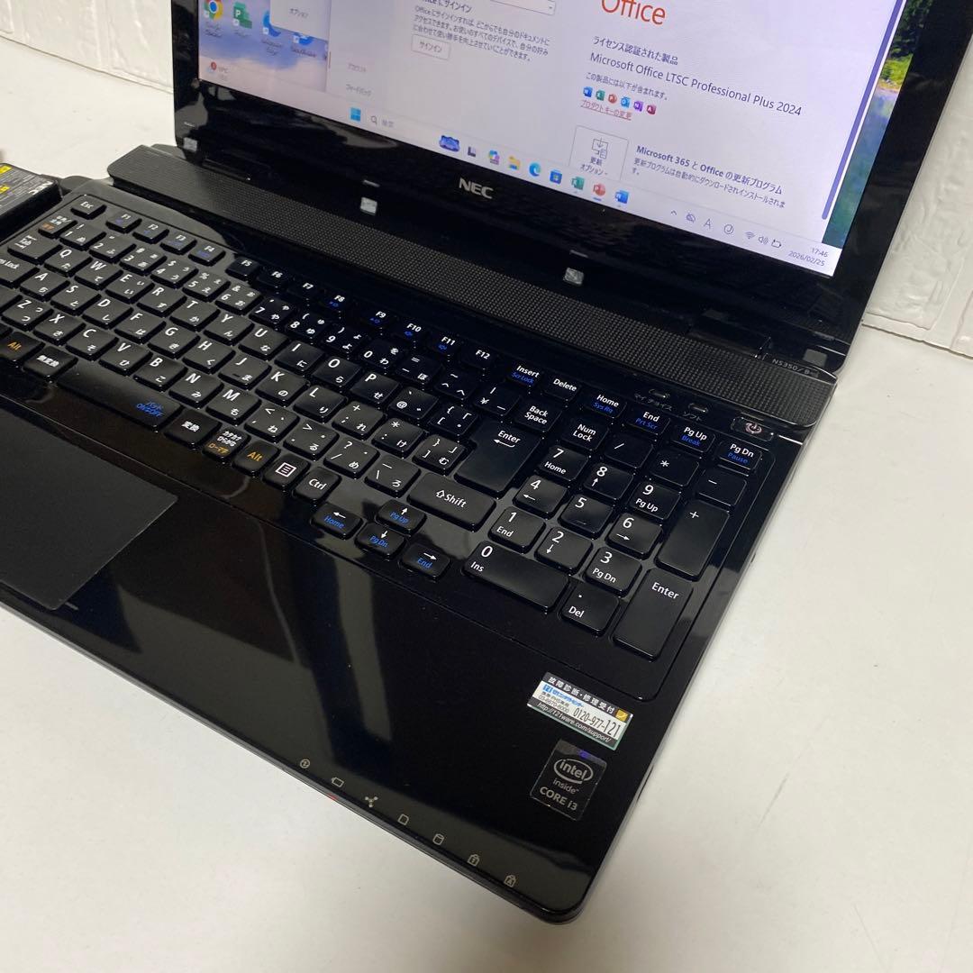 Windows11オフィス2024年WebカメSSDサクサク起動NECノートPC - メルカリ