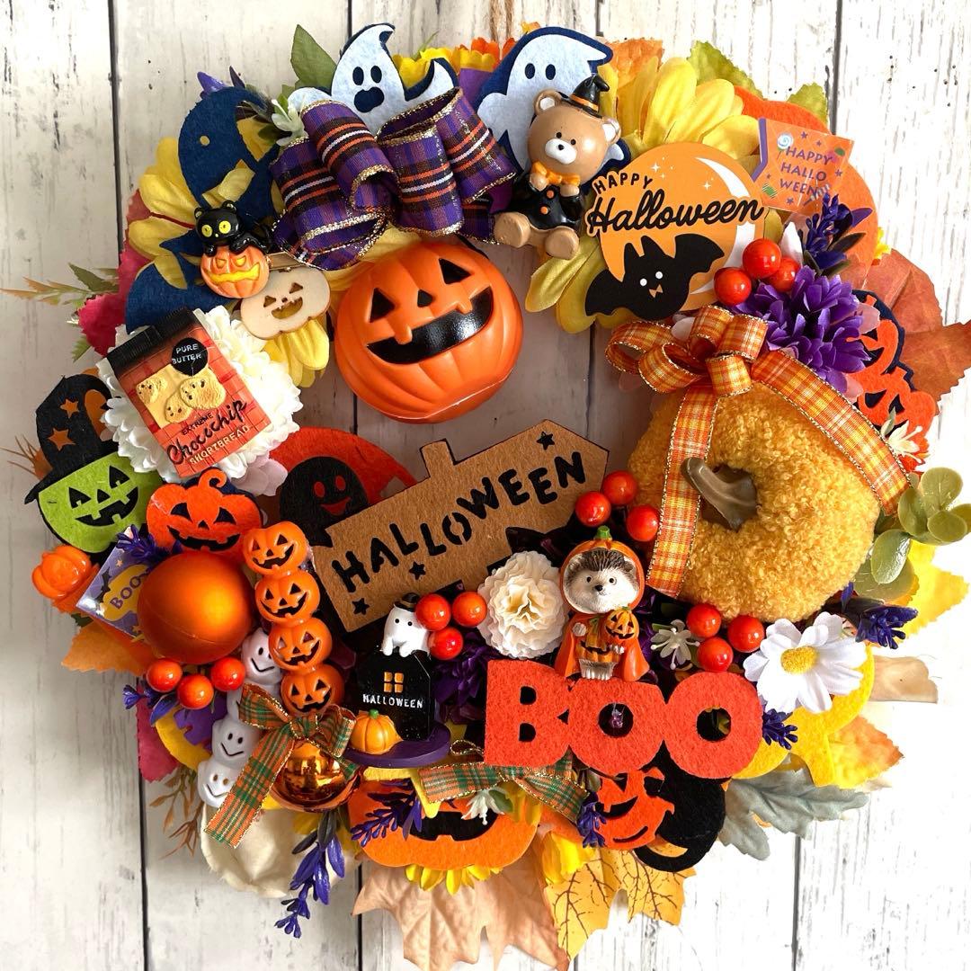 ハロウィンアレンジリース❣️H♡Y☆mama確認用❣️3つセット❣️ 楽天市場】ハロウィン リース キット [リース15センチ 花材 松ぼっくり