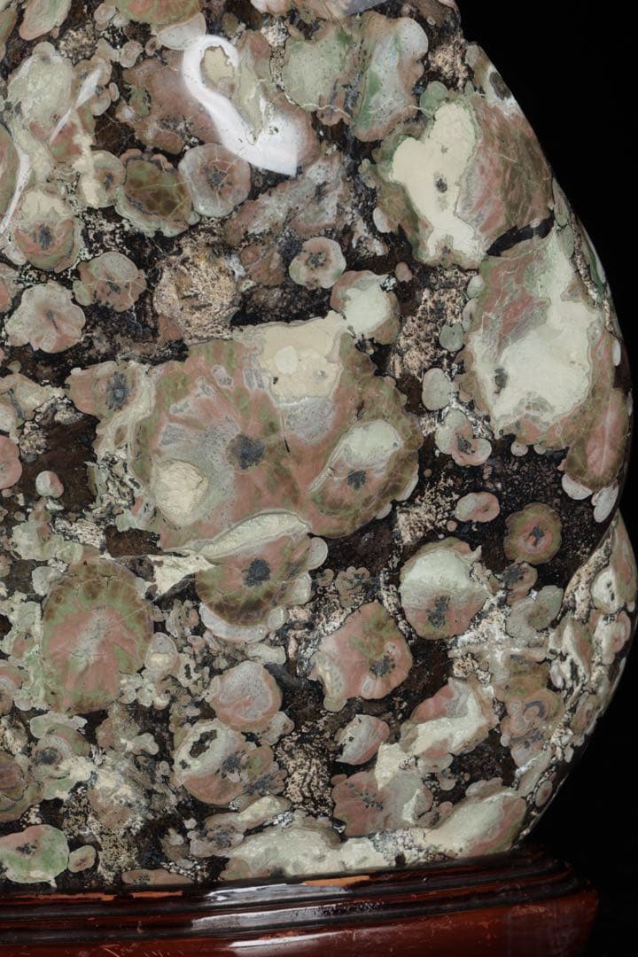 紅梅 梅花石 台付 12.1kg 鑑賞石 自然石 水石 原石 天然石 盆石 飾石