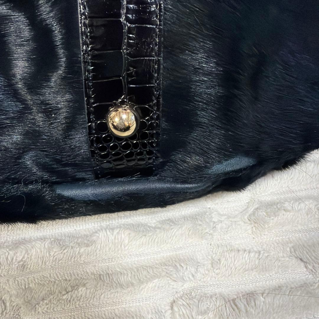 muta ムータ No5 ハンドバッグ ゴルフバッグ ハラコ クロコ 美品