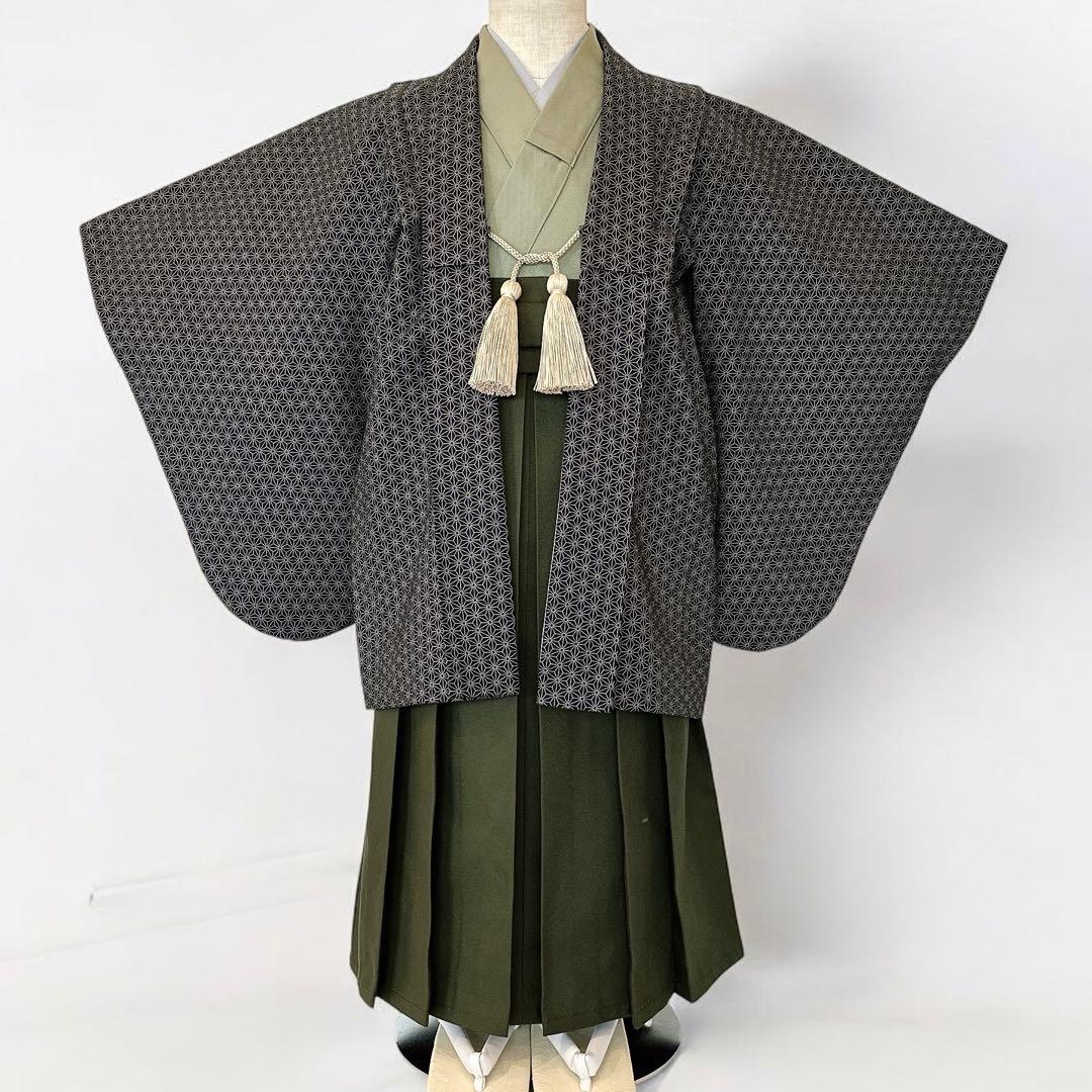 machi★［麻の葉］5歳 七五三 ꕤ 羽織袴5点セット 楽天市場】【レンタル】七五三 5歳 レンタル 753 袴セット 男児 着物