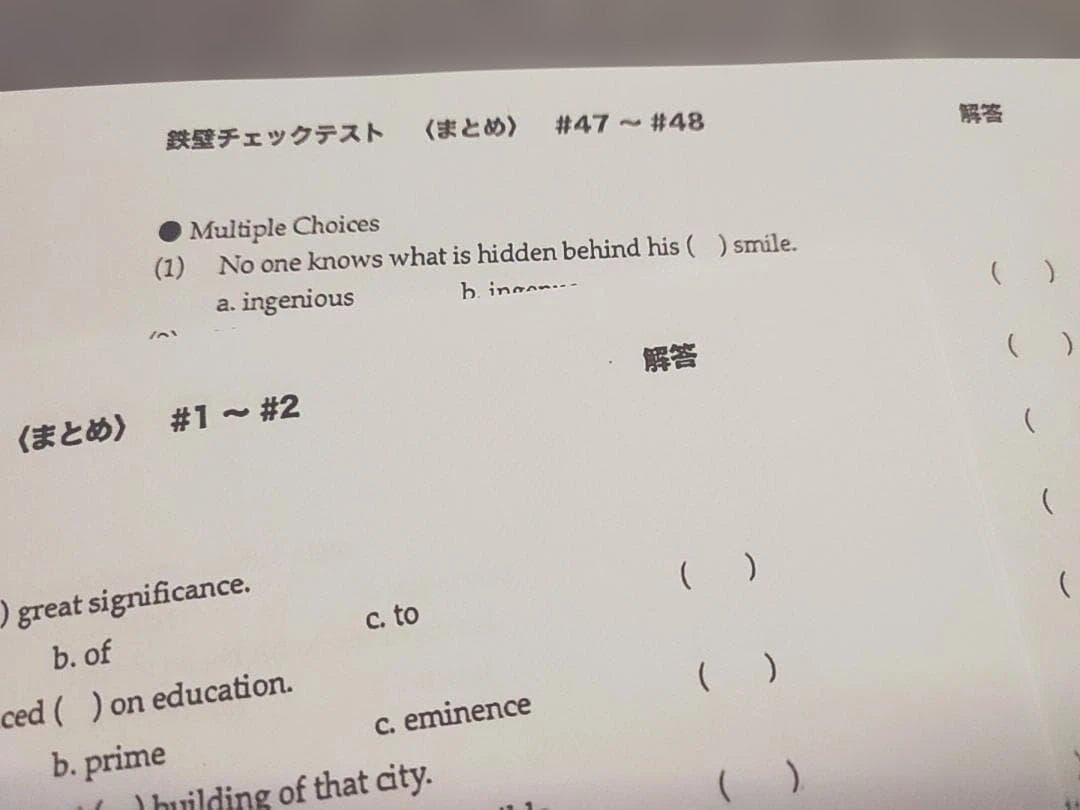 鉄緑会 鉄壁チェックテスト(まとめ)1～48フルセット 駿台 河合塾 東進