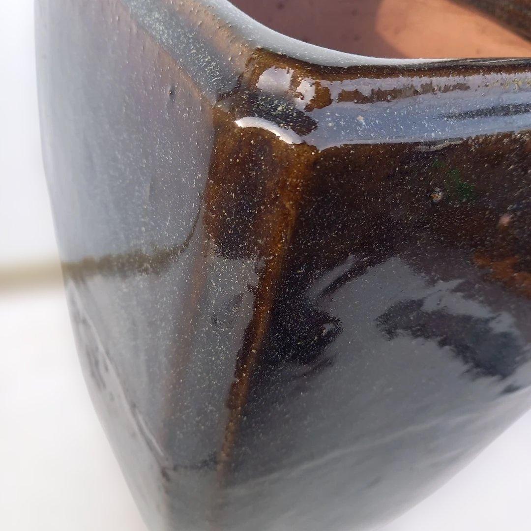 海鼠釉（なまこゆう） 角型植木鉢 - メルカリ