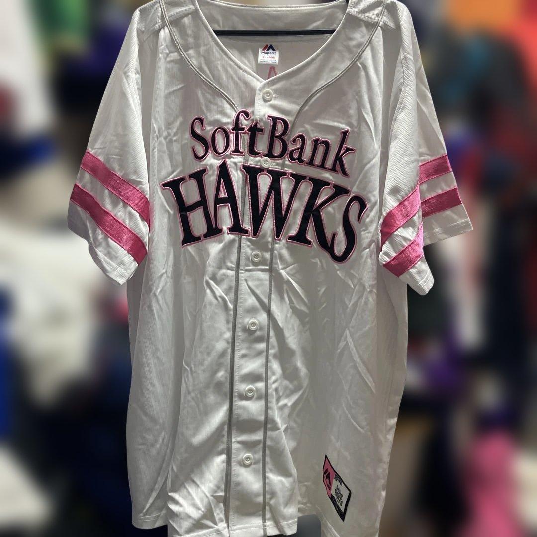 ソフトバンクホークス Majestic 柳田悠岐 ユニフォーム サイズXL