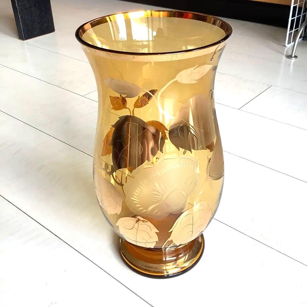 BACCARAT♡ バカラ漆黒金彩ジャポニズムシノワズリ鳥紋花瓶