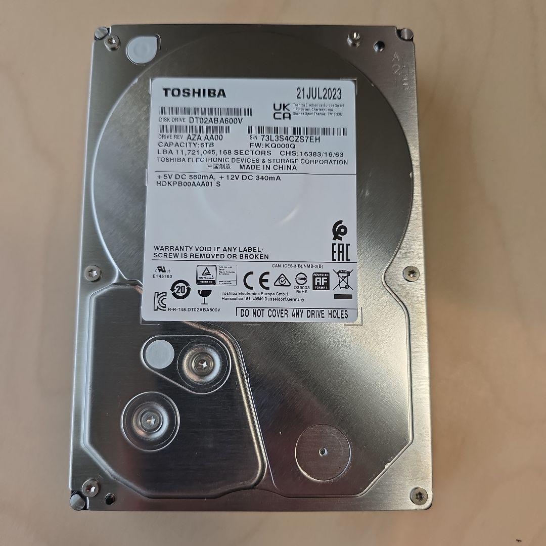 東芝 TOSHIBA 内蔵HDD 3.5インチ DT02ABA600V - メルカリ