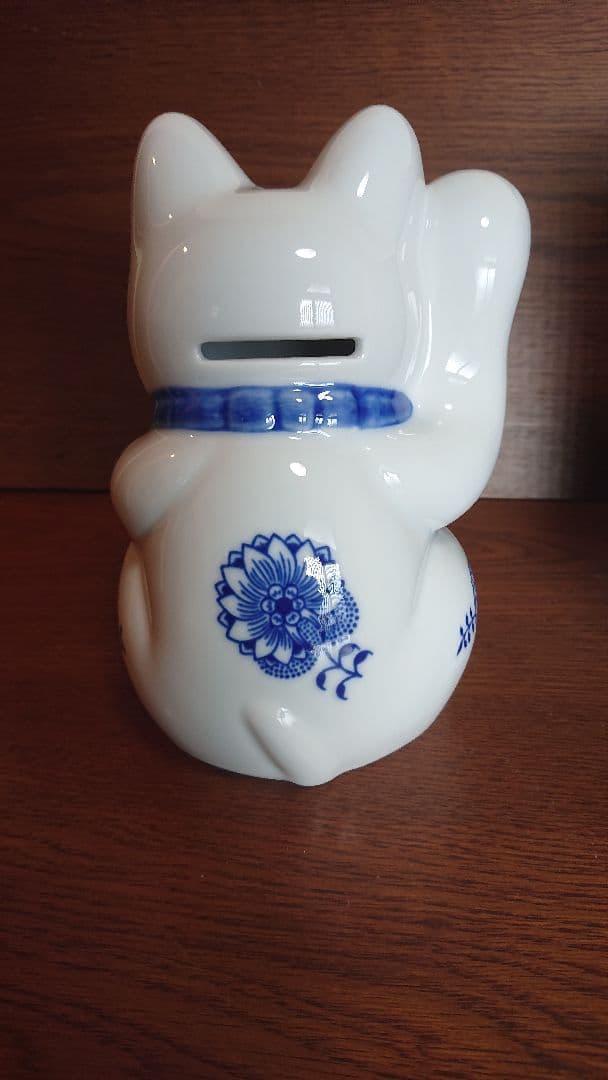 BOHEMIA Blue Onion ボヘミア ブルーオニオン 招き猫 貯金箱 - メルカリ