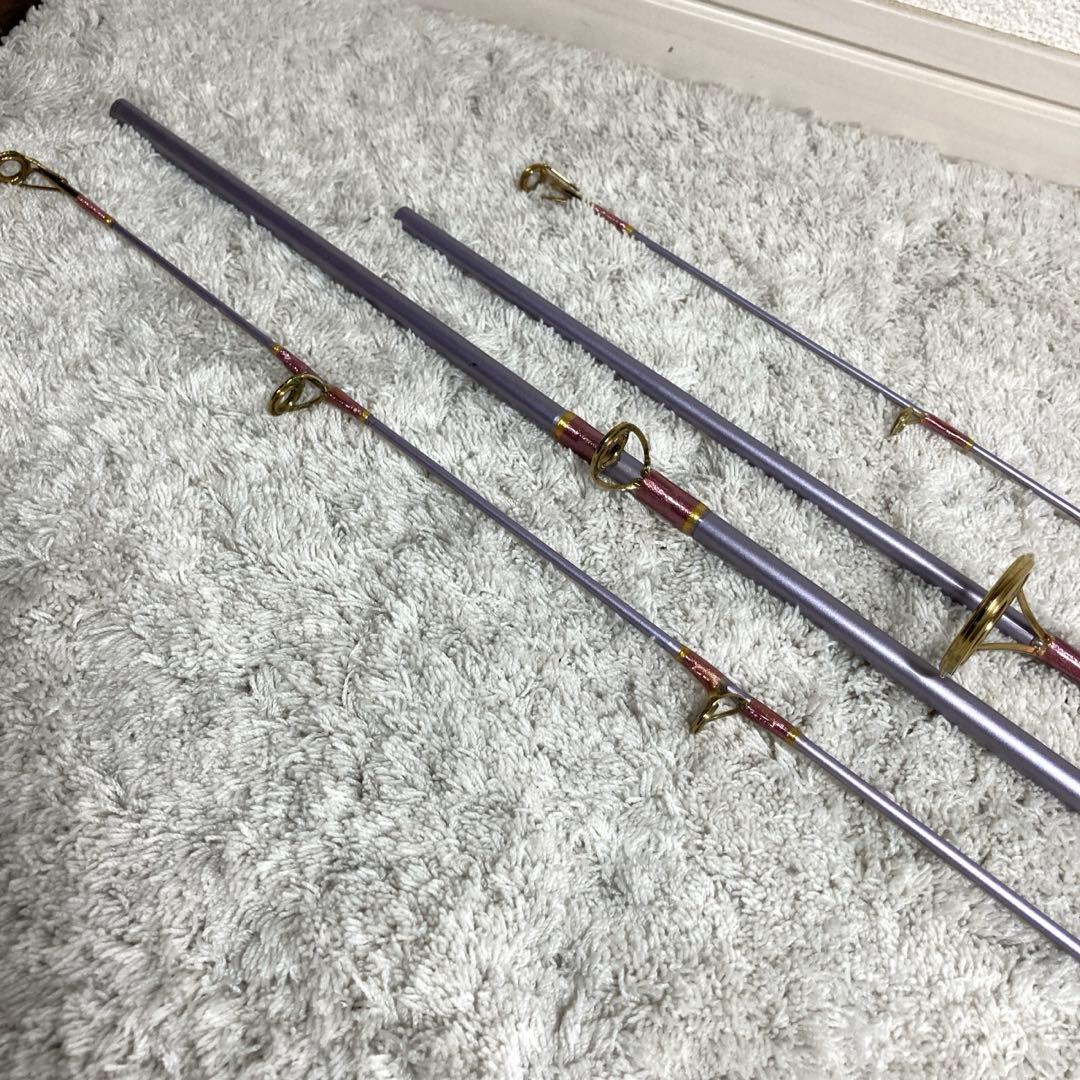 ケンクラフト ロッド2本 ベイト スピニング ルアー竿 バス釣り 紫