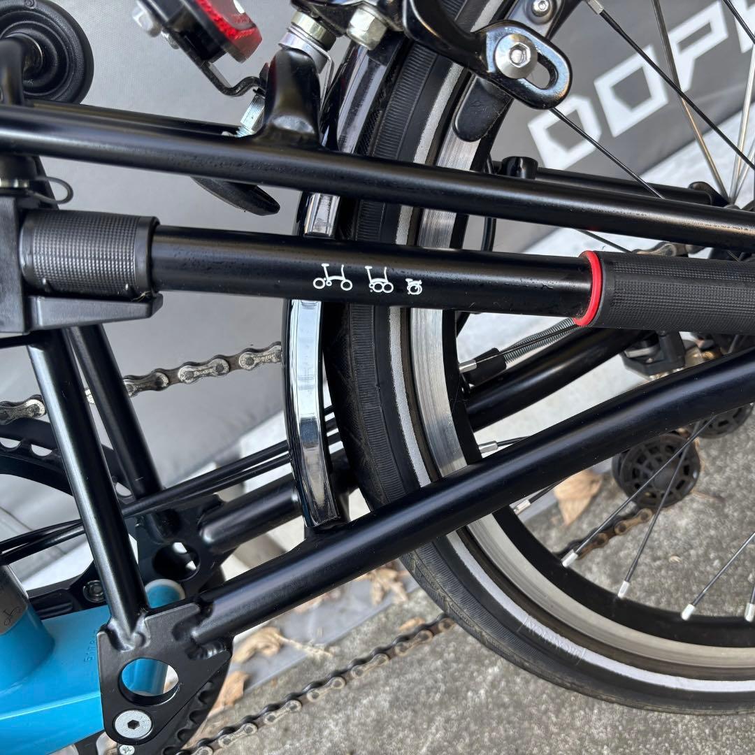 美品】BROMPTON BLACK Edition 青S2L おまけ付き - メルカリ