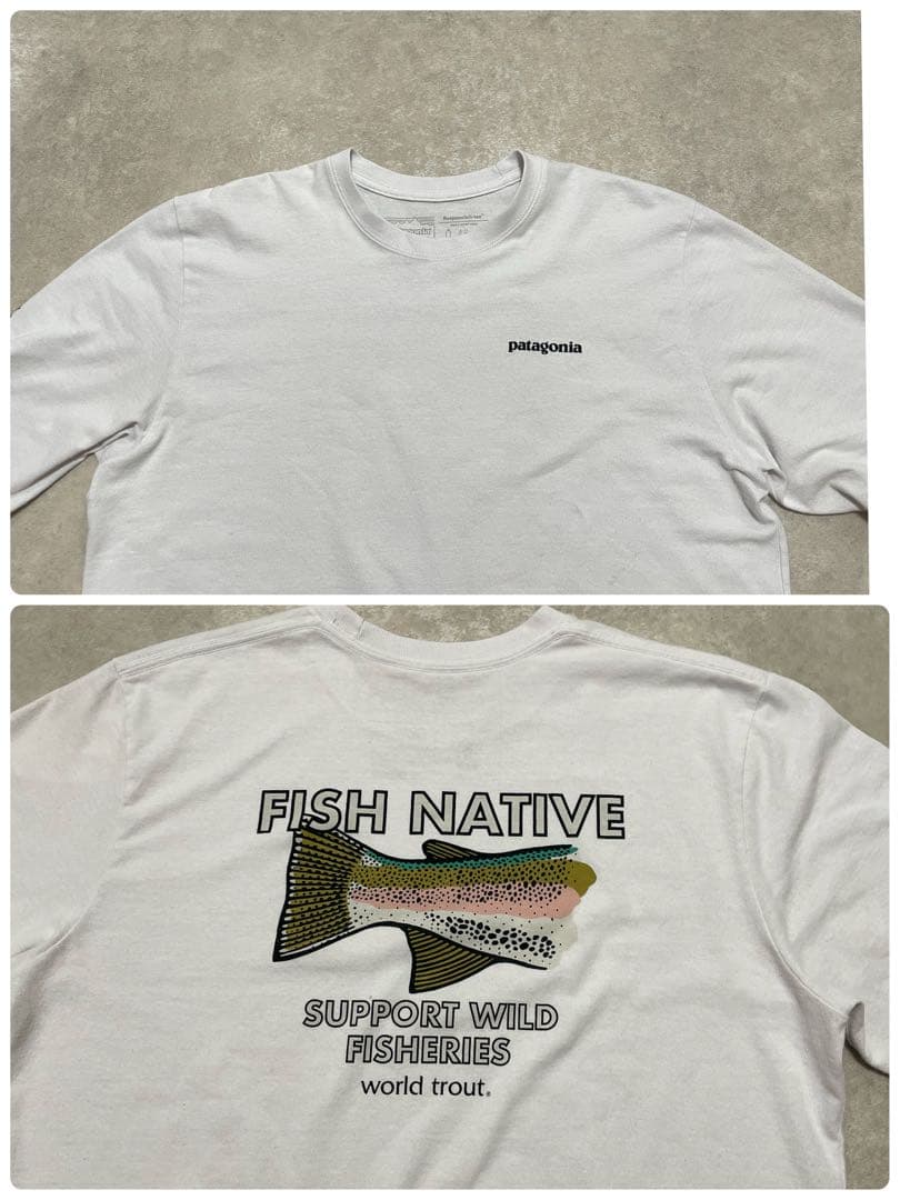 patagonia Fish Native World Trout M ロンT - メルカリ