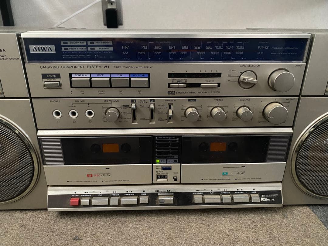 AIWA アイワ ダブルラジカセ CA-W1 通電 ラジオOK - メルカリ
