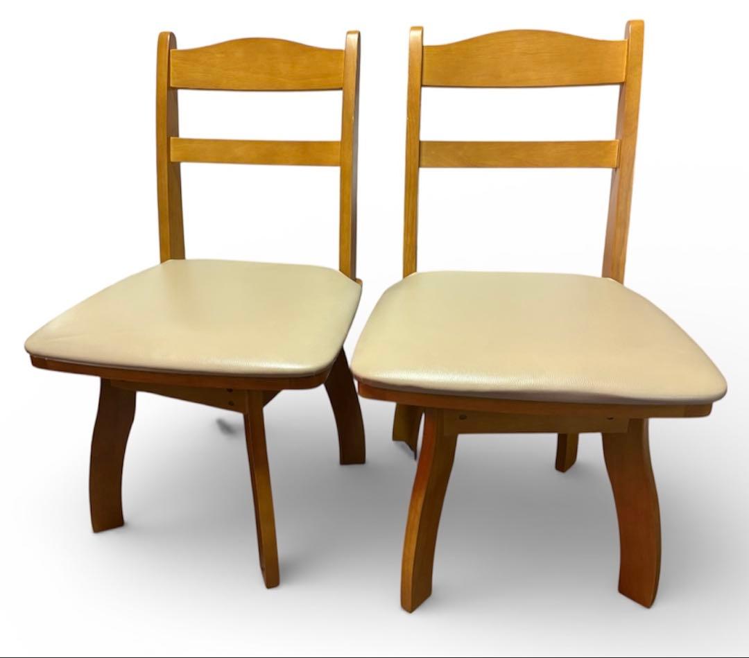 ニトリ 回転式ダイニングチェア 2脚セット　ナチュラルウッド 回転ダイニングチェア 2脚セット (DNT NA) | ニトリネット【公式