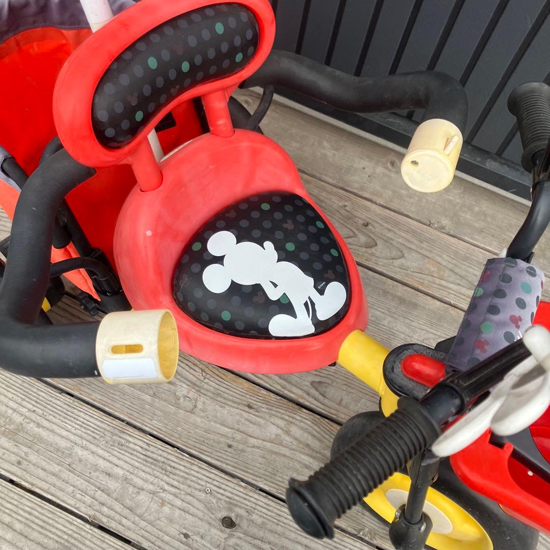 IDES アイデス ミッキーマウス 三輪車 サンシェード付き 赤 ディズニー