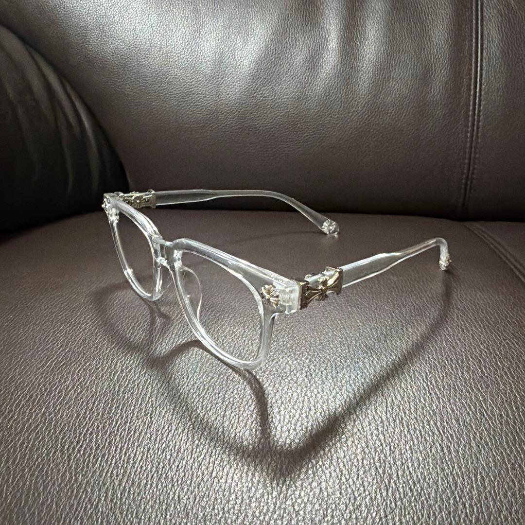 伊達メガネ サングラス クロスモチーフ シルバー y2k クロムハーツ好き