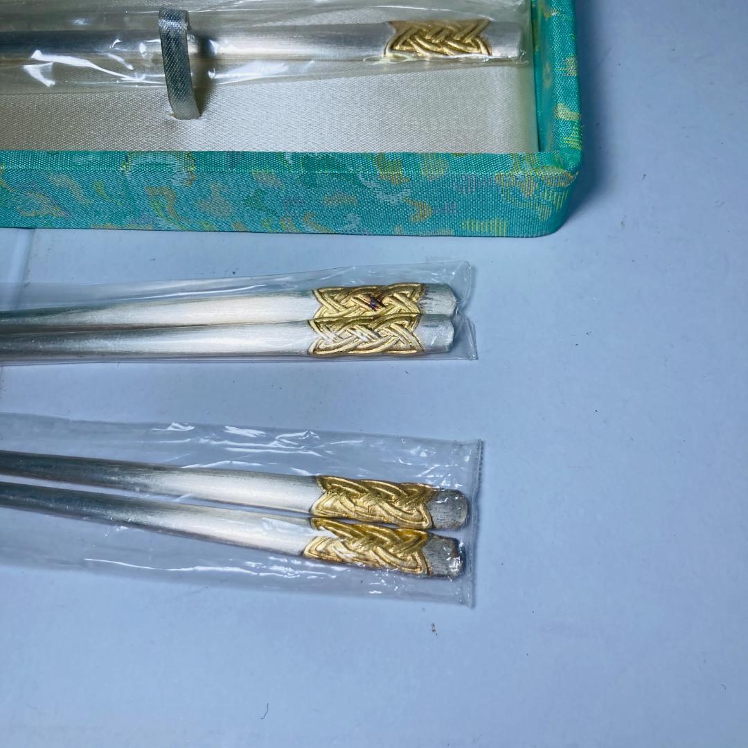 韓国伝統工芸【明宝廊】銀製 スプーン・スッカラ 229.5g 800銀製刻