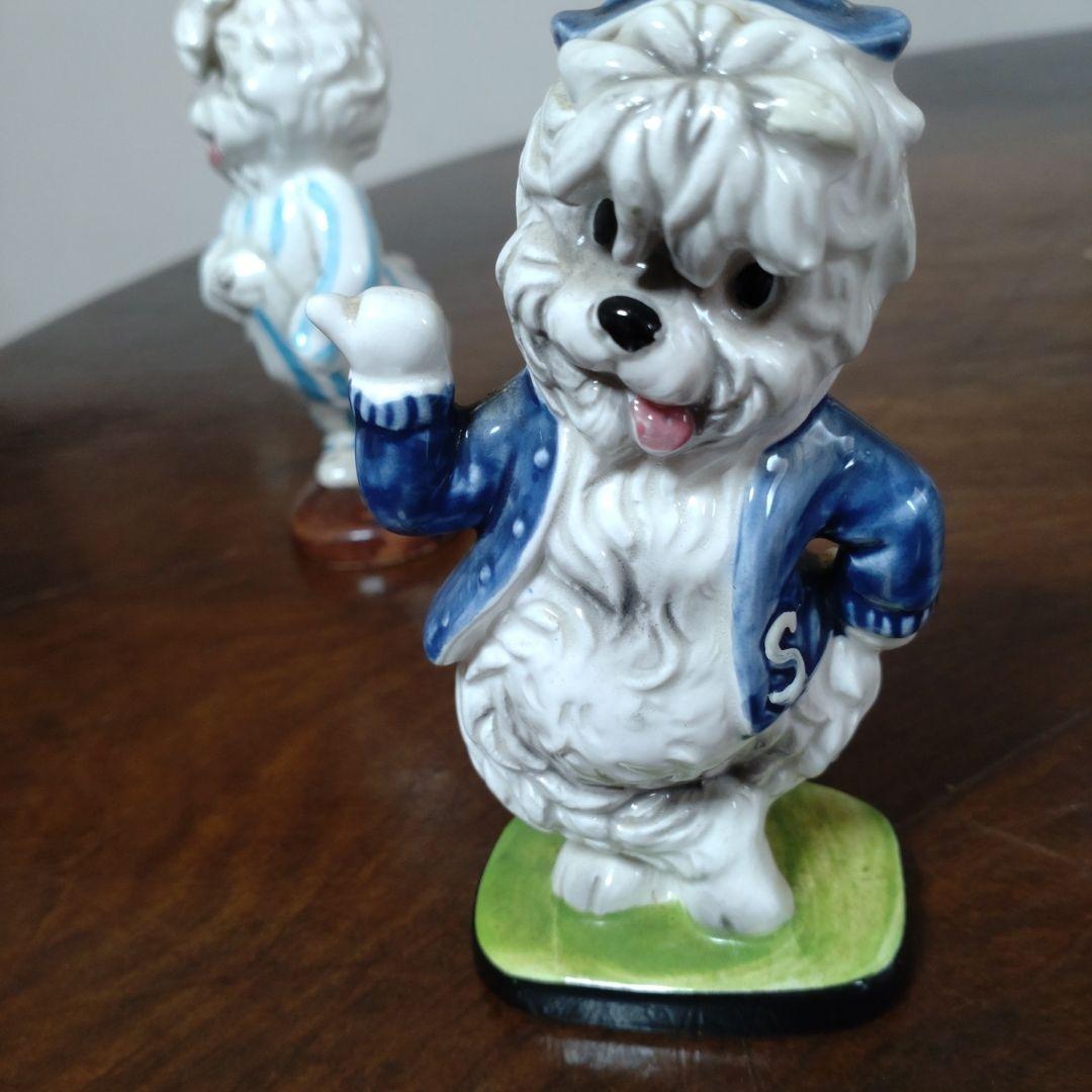 オールドイングリッシュシープドッグの陶器置物 3体セット、ウォルト