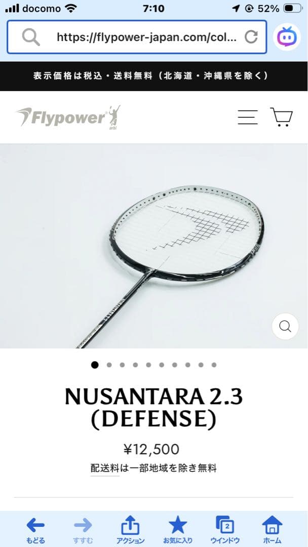 フライパワーバドミントンラケット NUSANTARA 2.3 (DEFENSE) - メルカリ