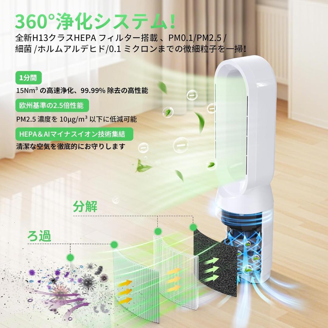 セラミックヒーター【2025業界初・ 暖房・冷房・空気清浄・空気循環