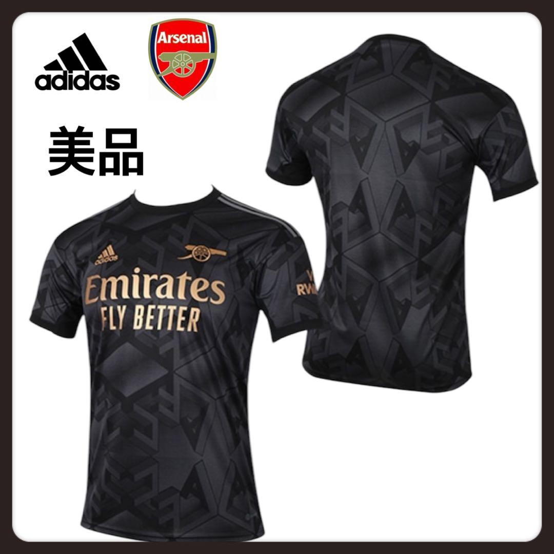 美品】adidas 22 23 アーセナルAWAYユニフォーム 黒 金 - メルカリ
