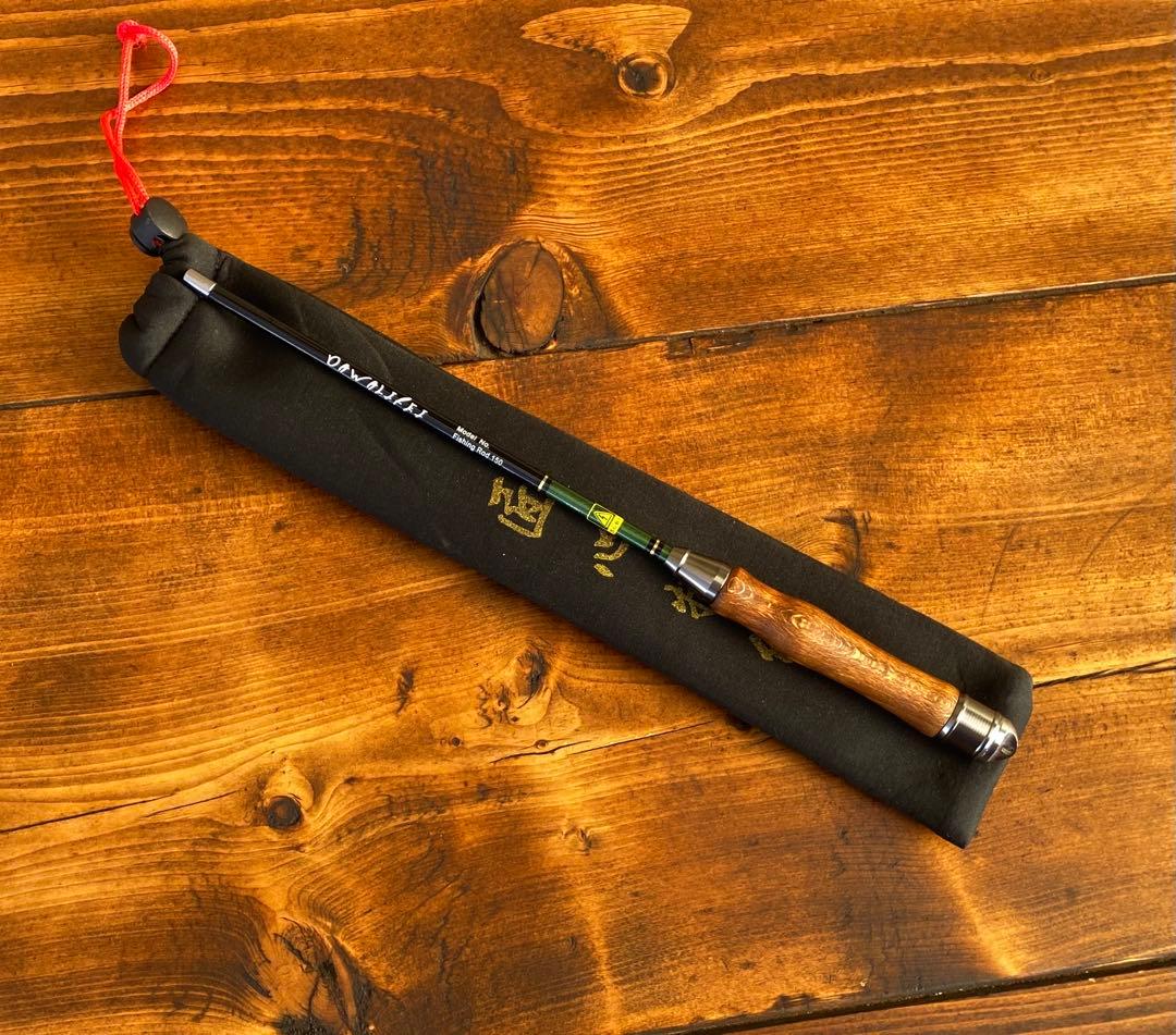 釣り竿セット　小物釣り竿　タナゴ竿　ブラック×グリーン　1.5M 仕掛け付き