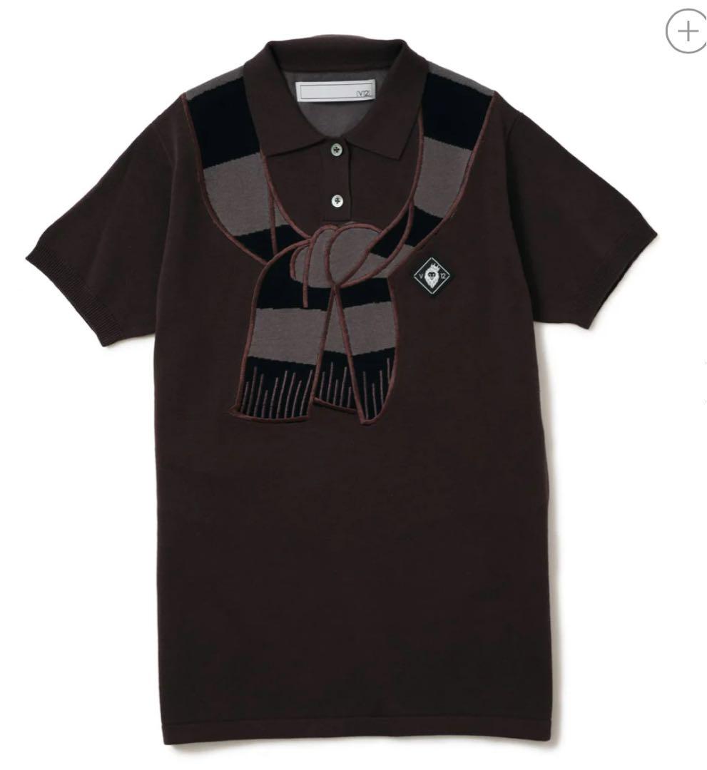 V12 FAKE PRD POLO ニットポロシャツ 2 Fake Two Red Polo Knit/フェイクツーレッドポロニット