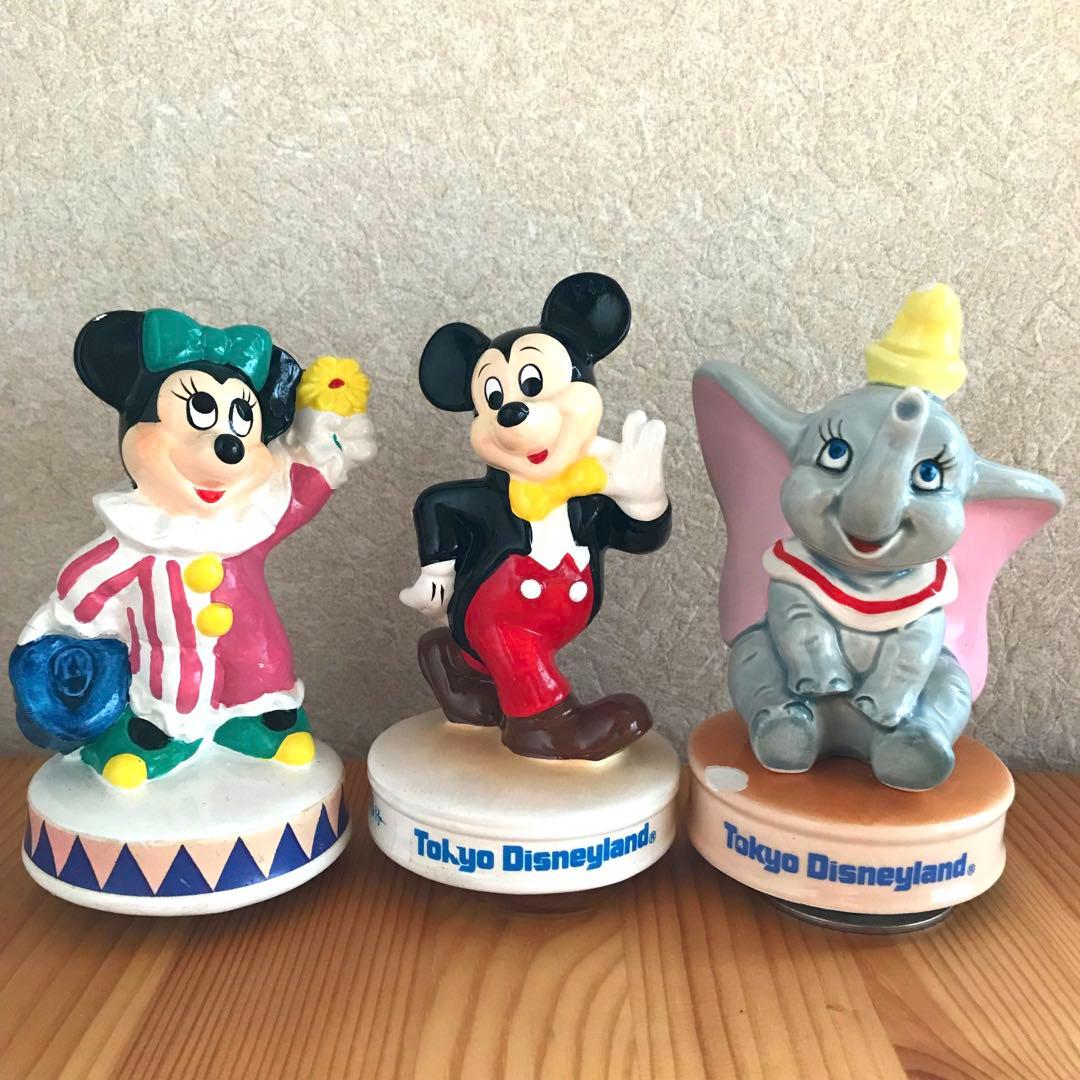 ミッキー ミニー ダンボ レトロ オルゴール レア 当時物 ディズニー