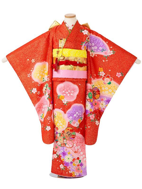 四つ身セット　絵羽　鼓柄　赤 四つ身セット 絵羽 鼓柄 赤 四つ身セット 絵羽 鼓柄 赤 四つ身セット