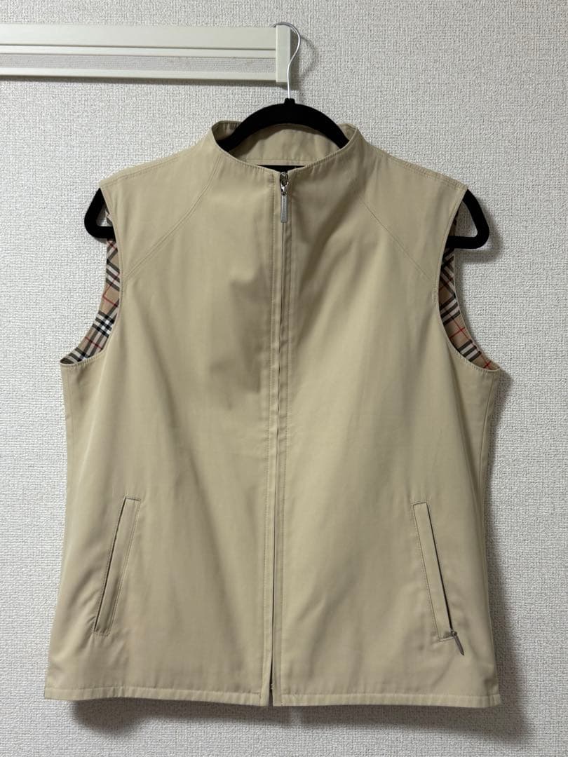BURBERRY GOLF レディース ベスト ベージュ　サイズＬ バーバリーゴルフ BURBERRY GOLF ダウンベスト ノバチェック ベージュ