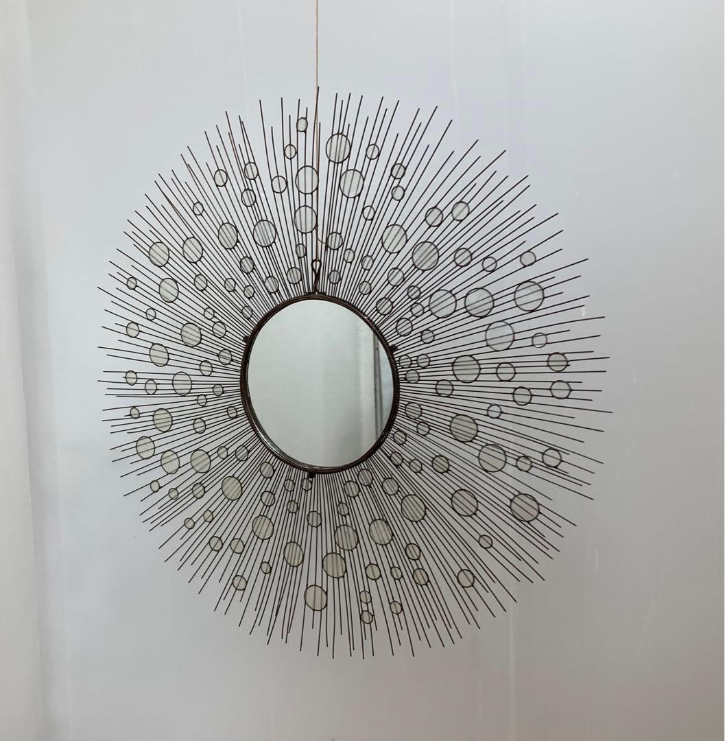 インテリアミラー SENNOKI】SOLソル ホワイトアッシュ W510×D30×H510mm(4kg)木枠正方形