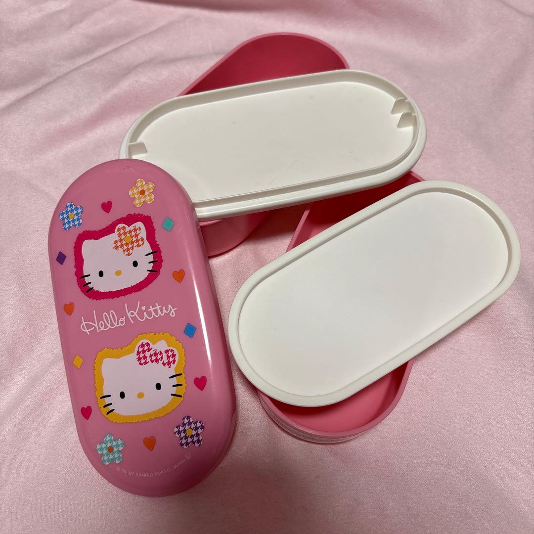 カオハナ♡キティちゃん 2段ランチボックス お弁当箱 1997年 630ml