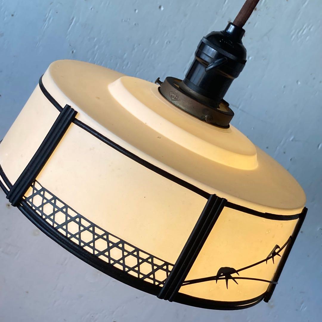 昭和レトロ 古民家 ペンダントランプ セル飾り 電傘 アンティーク 大正